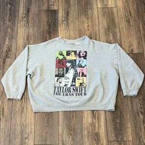 Taylor Swift The Eras Tour Gray Pullover Sweater Womens Size 2XL